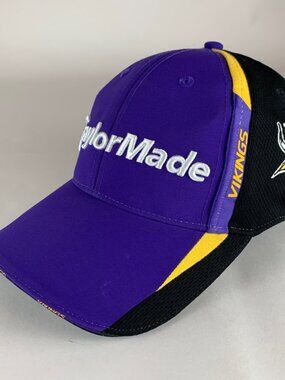 Minnesota Vikings NFL Purple Gold Black TaylorMade Strapback Adjustable Hat